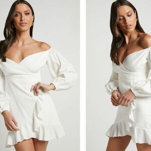 Elegant White Off-Shoulder Dress